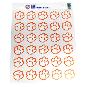 Clemson Paw Mini Decal - WHITE