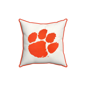 Clemson Paw Orange Trim Pillow