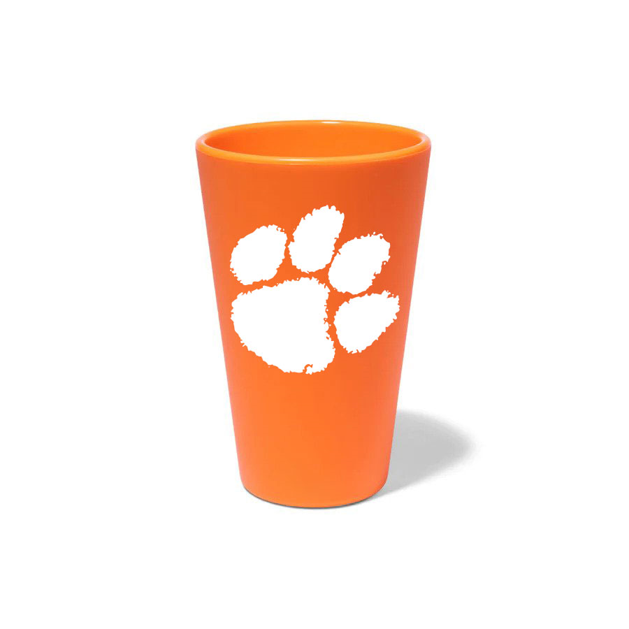 Clemson Paw Silicone Pint Glass - ORANGE