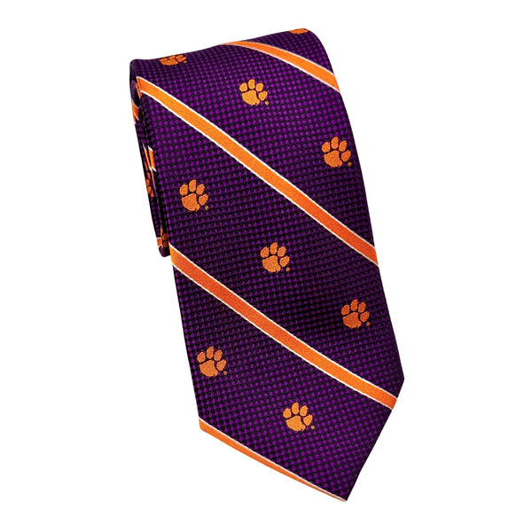 Clemson Paw Stripe Nailshead Tie