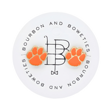 Clemson Paw Stud Earrings - ORANGE
