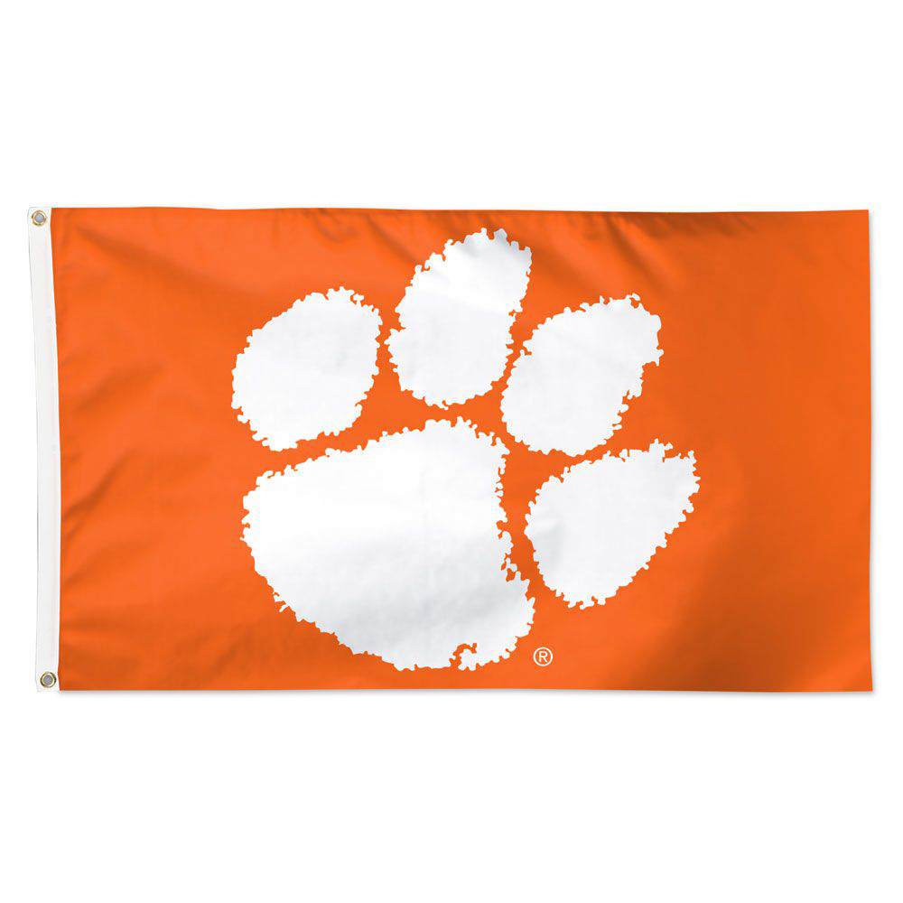 Clemson Paw Team Flag - ORANGE