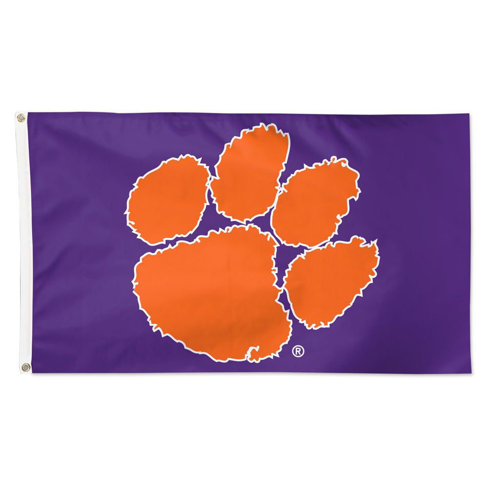 Clemson Paw Team Flag - PURPLE