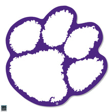 Clemson Paw Vinyl Decal - WHITE