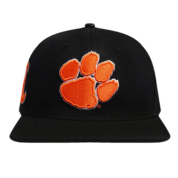 Clemson Paw Wool Snapback Cap - BLACK