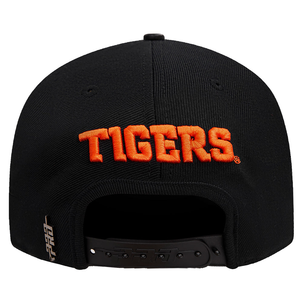 Clemson Paw Wool Snapback Cap - BLACK