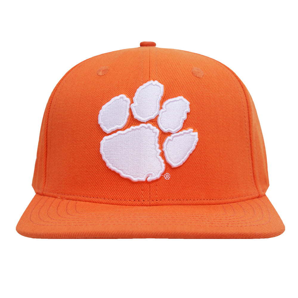 Clemson Paw Wool Snapback Cap - ORANGE