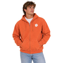 Clemson Pigment-Dyed Fleece Full-Zip Hoodie
