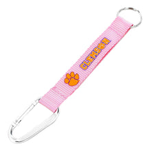Clemson Pink Carabiner Keychain