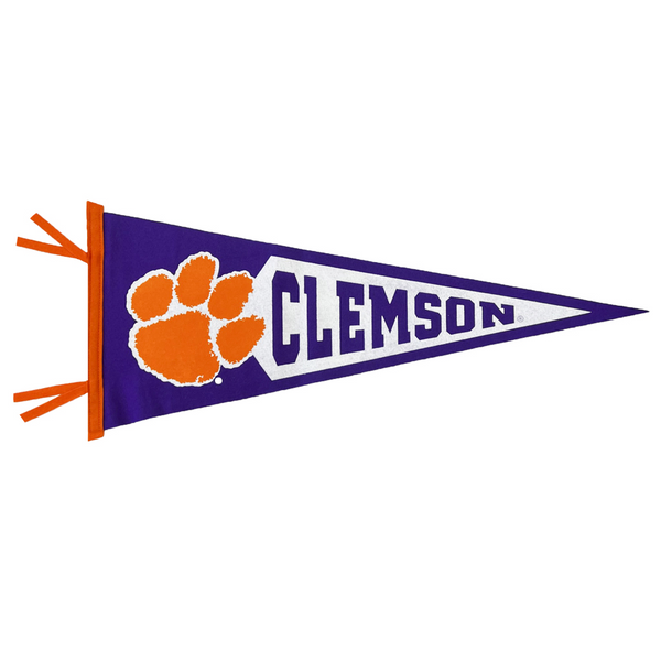 Clemson Point Pennant - PURPLE