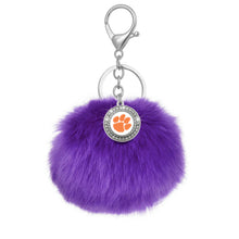 Clemson Pom Pom Keychain - PURPLE