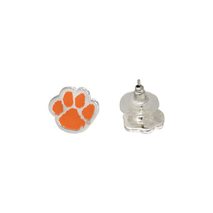 Clemson Post Paw Earrings
