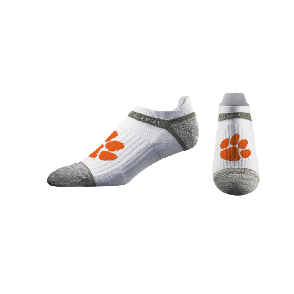 Clemson Premium Low Cut Sock - WHITE