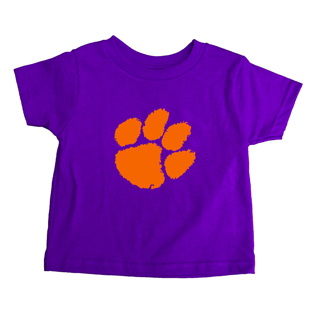 Clemson Preschool Rookie Paw Tee - PURPLE