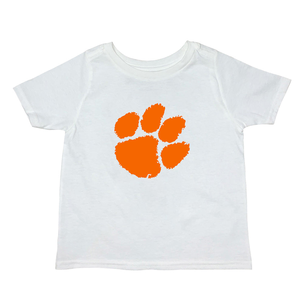 Clemson Preschool Rookie Paw Tee - WHITE