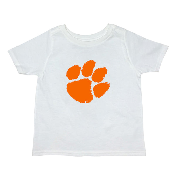 Clemson Preschool Rookie Paw Tee - WHITE