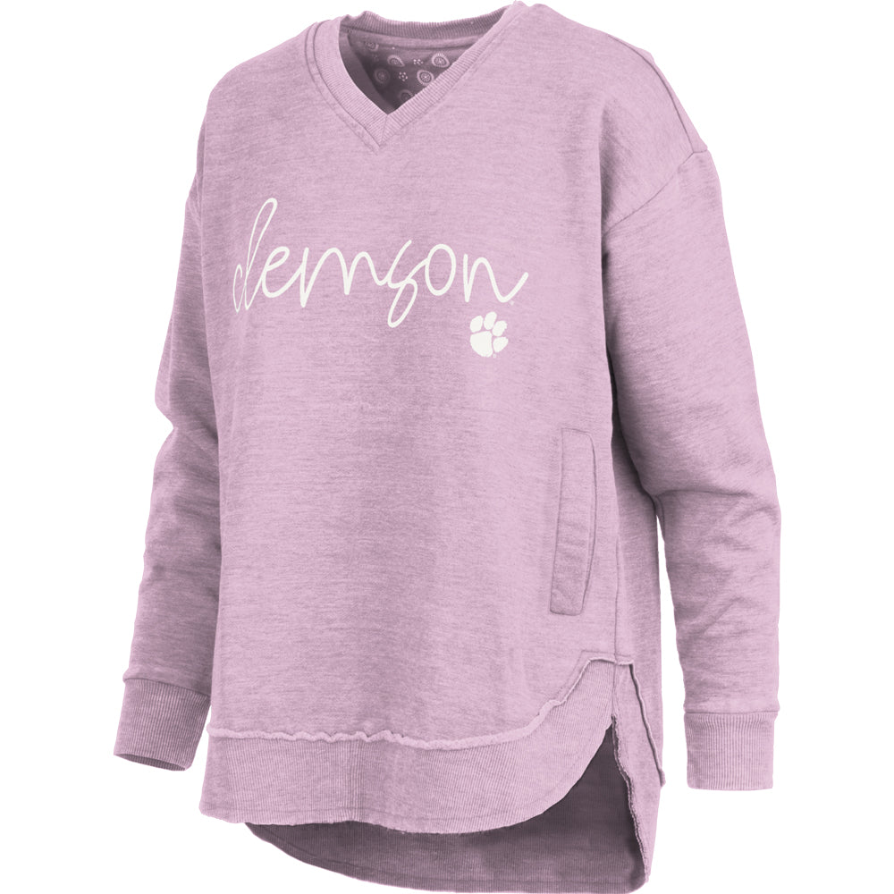 Clemson Pressbox Women’s Alexandra Melange East Hall Pullover