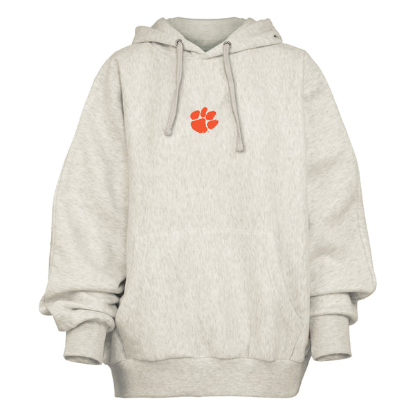 Clemson Pressbox Women’s Belvedere Hoodie - LT GREY