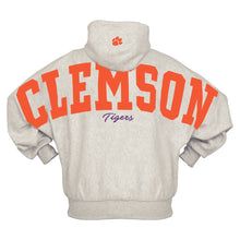 Clemson Pressbox Women’s Belvedere Hoodie - LT GREY
