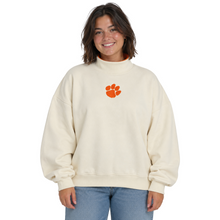 Clemson Pressbox Women's Mocktail Mock Neck Sweatshirt - IVORY