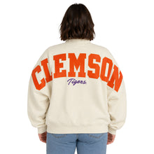Clemson Pressbox Women's Mocktail Mock Neck Sweatshirt - IVORY