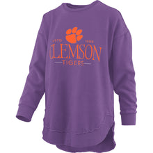 Clemson Pressbox Women’s Silverton Melange Poncho - PURPLE