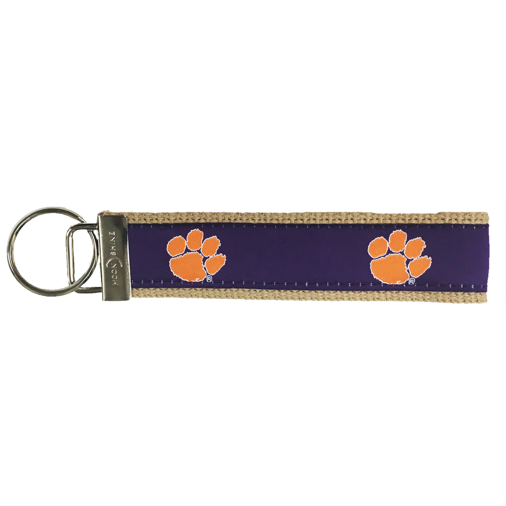 Clemson Purple Paw Keytag 