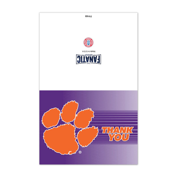 Clemson Purple Thank You Cards - 10 Pack