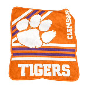 Clemson Raschel Throw Blanket - ORANGE