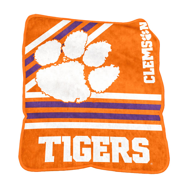 Clemson Raschel Throw Blanket