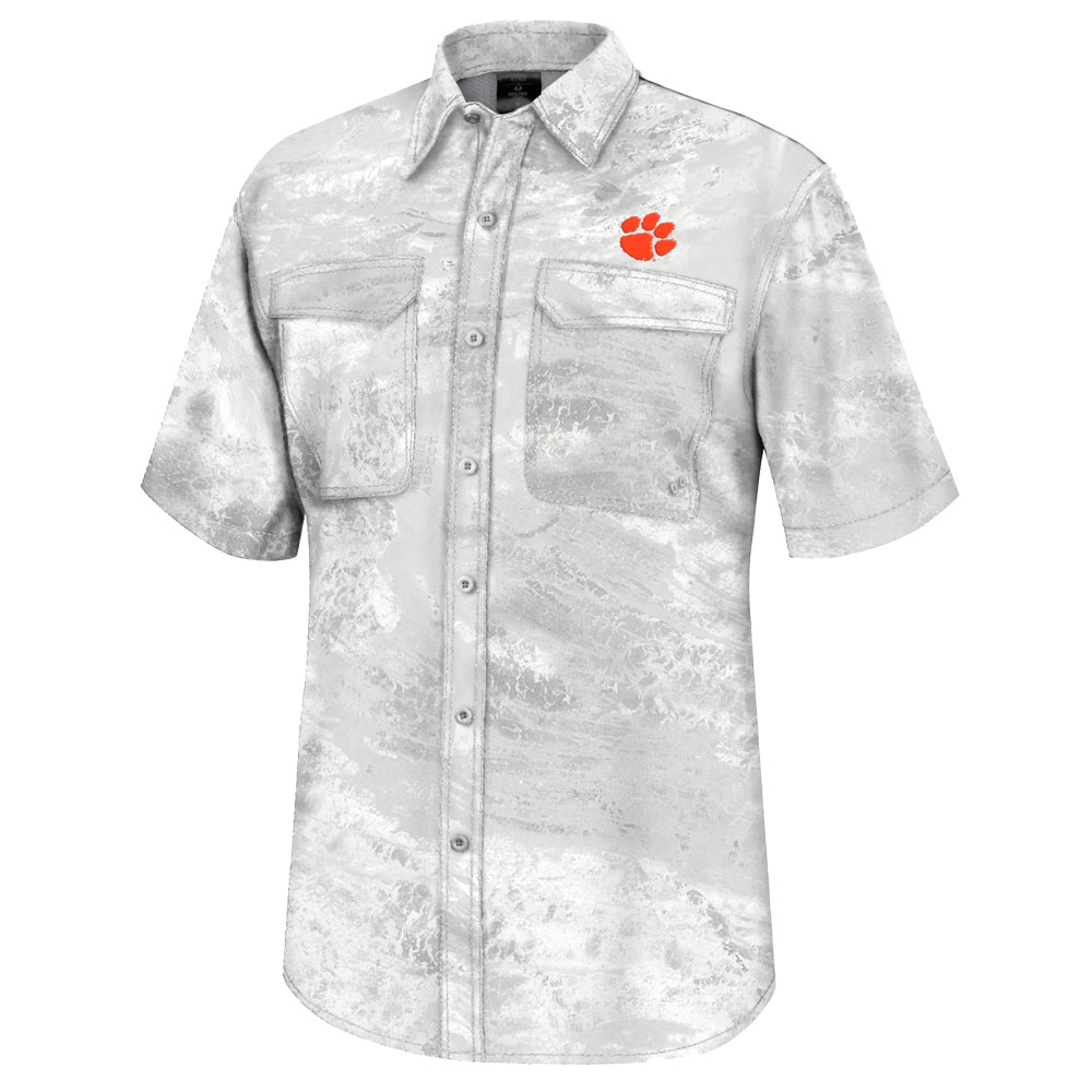 Clemson Realtree Huron Fishing Shirt  - WHITE