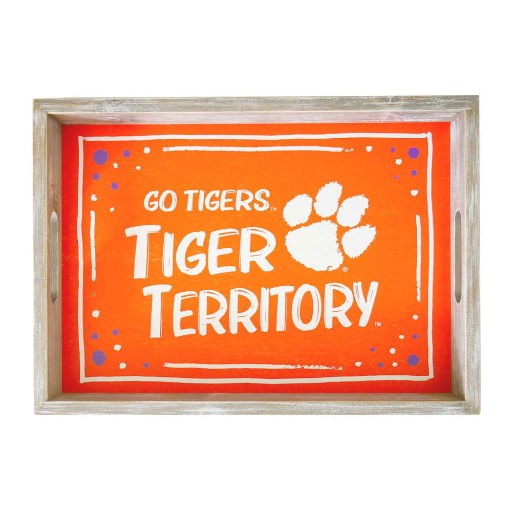 Clemson Rectangle Spirit Tray 