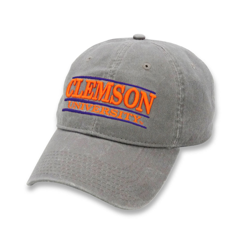 Clemson Relaxed Bar Cap - LT GREY