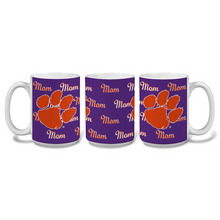 Clemson Repeating Mom Mug - WHITE