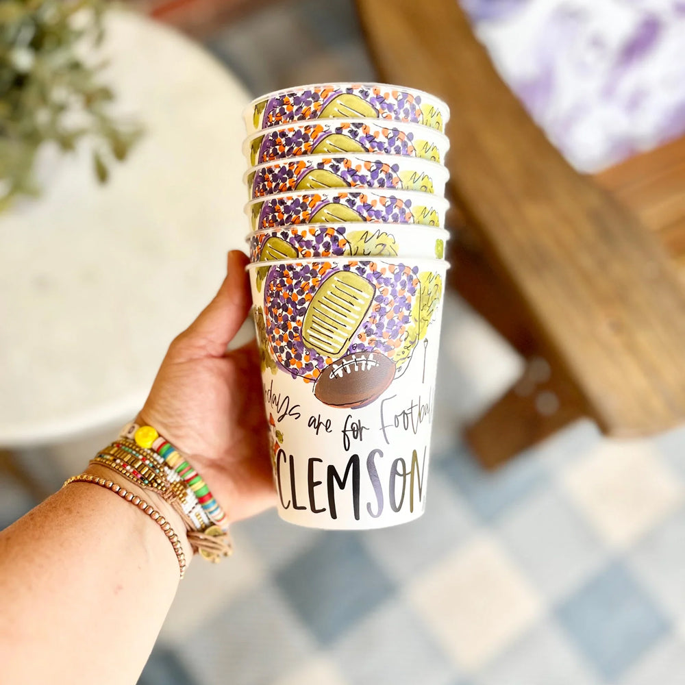 Clemson Reusable Saturday Cup Pack