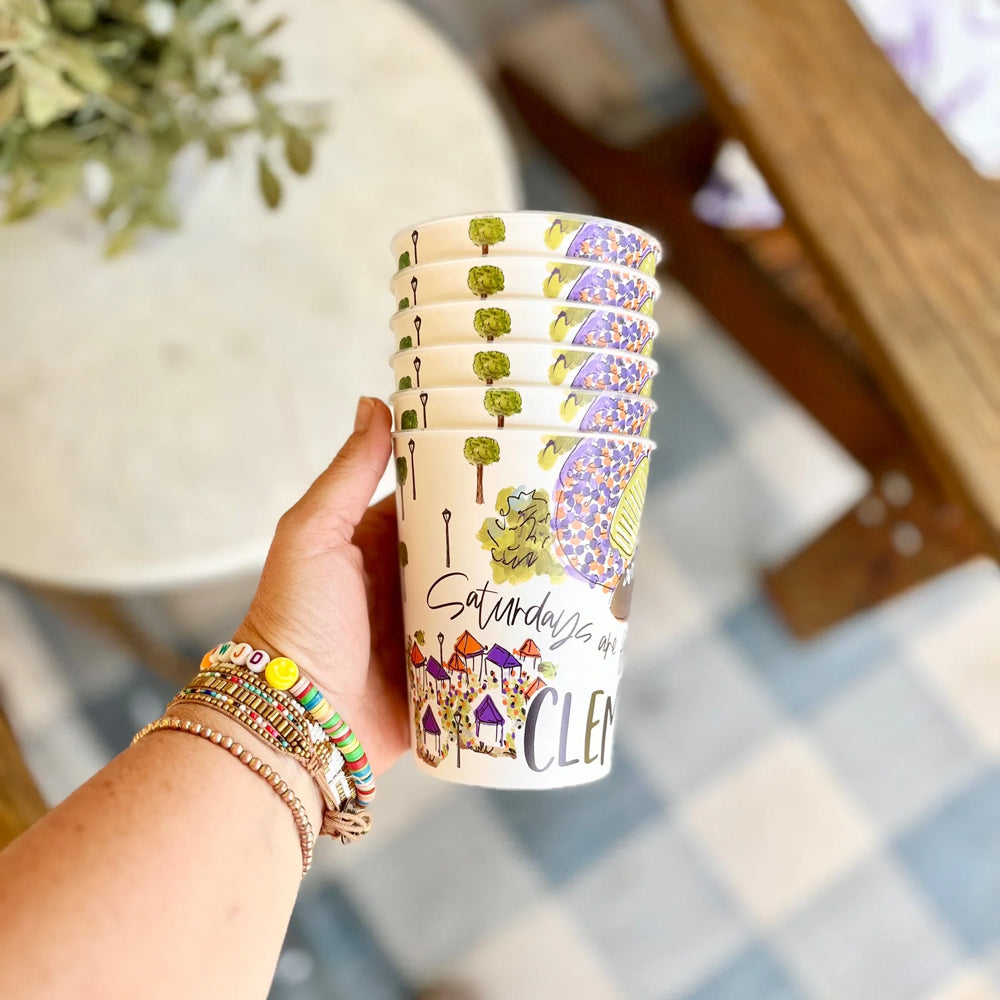 Clemson Reusable Saturday Cup Pack