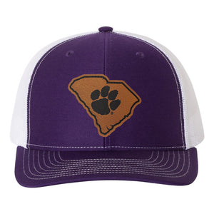 Clemson Richardson State Patch Trucker Cap - PURPLE