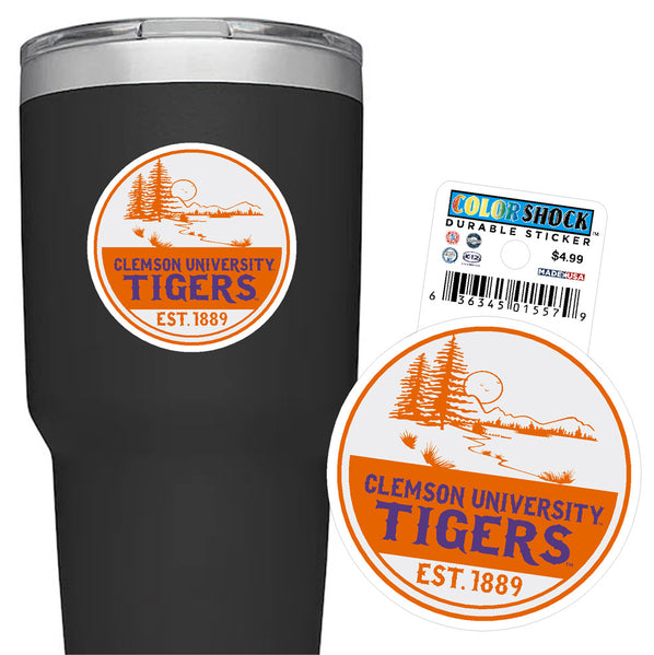 Clemson Sticker Clemson River Scene Sticker