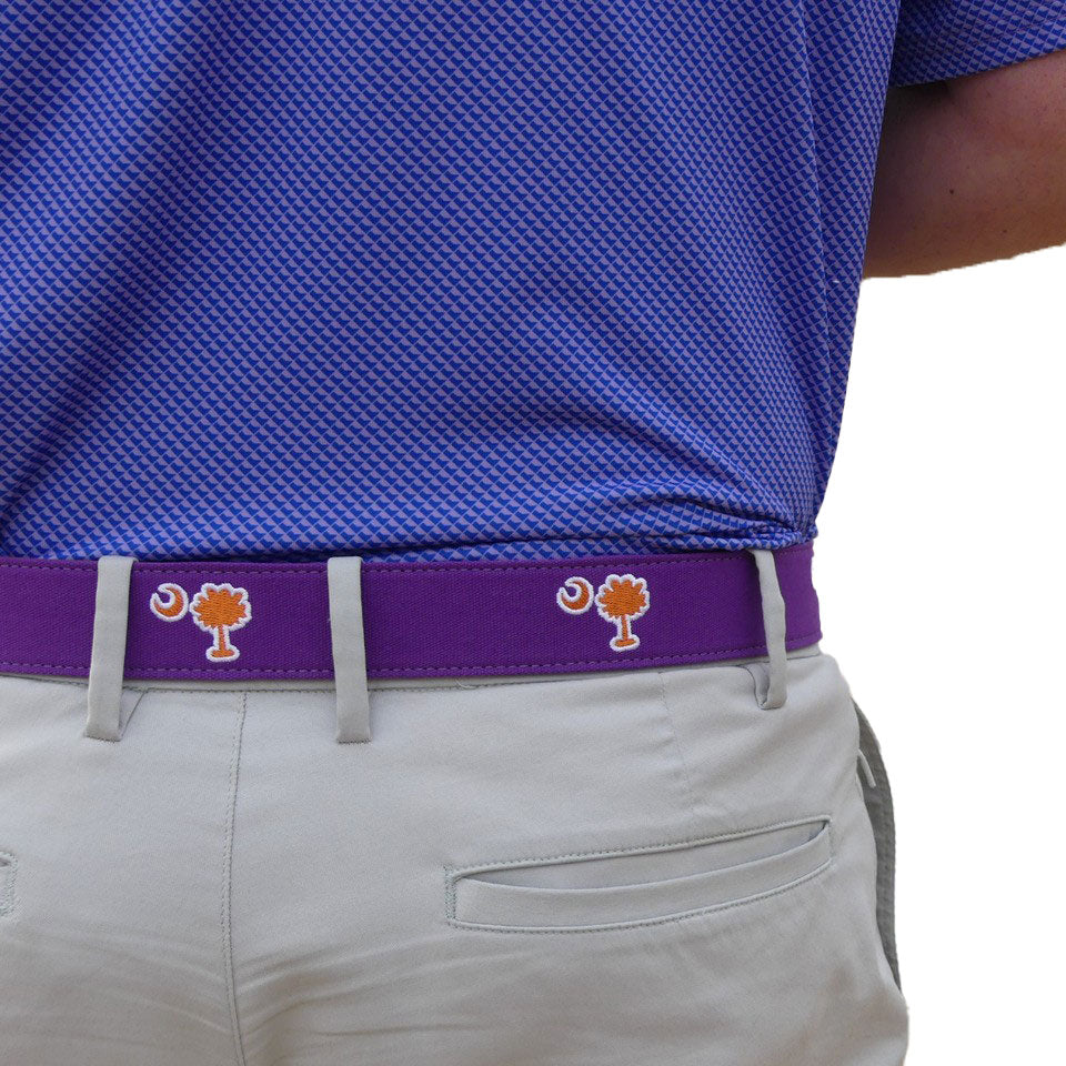 Clemson Roostas Fort Hill Needlepoint Belt 