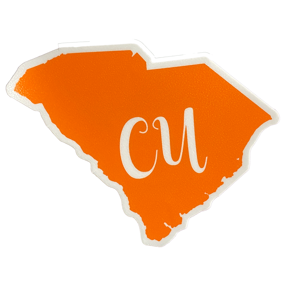 Cu Gs Sticker Clemson Rugged CU State Sticker