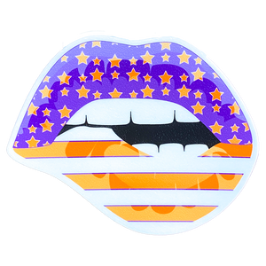 Clemson Rugged Lips Sticker
