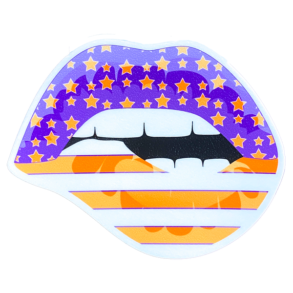 Clemson Rugged Lips Sticker