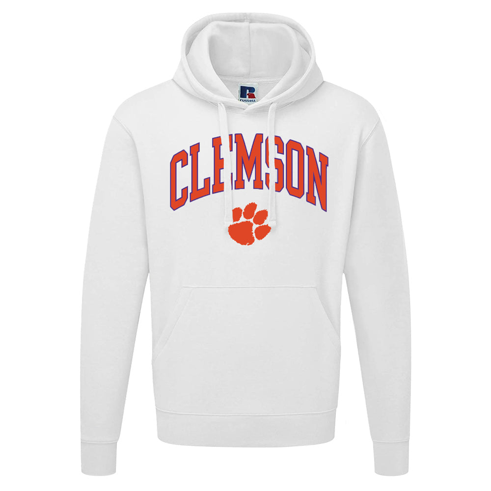 Clemson Russell Classic Hoodie Sweatshirt - WHITE