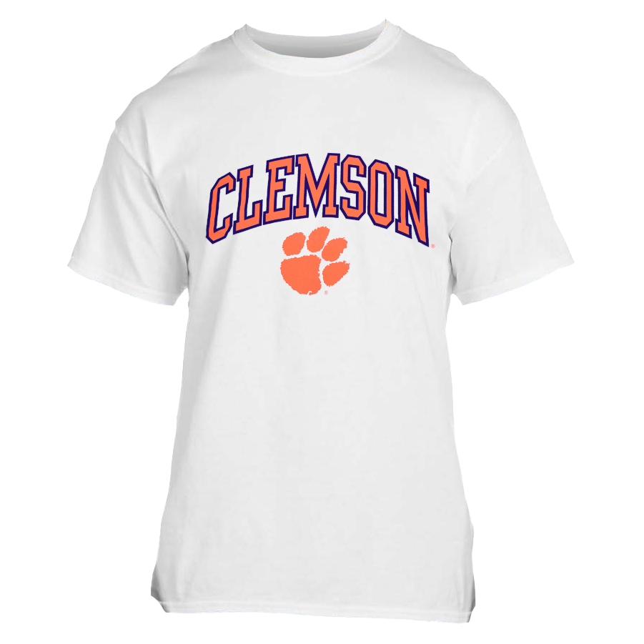 Clemson Russell Classic T-Shirt - WHITE