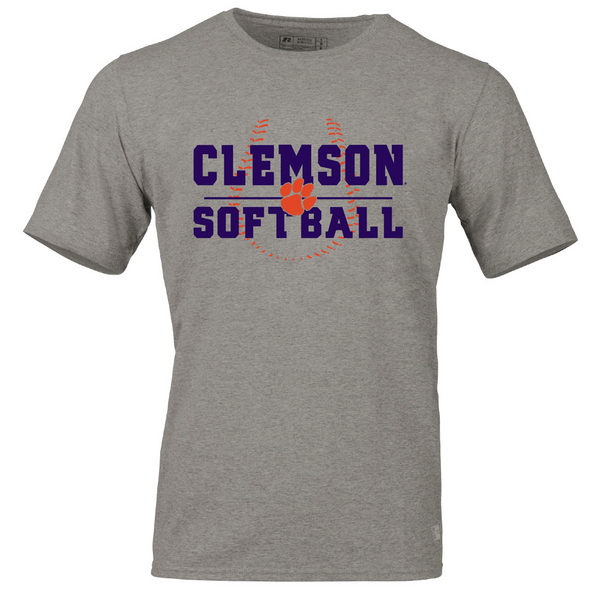 Clemson Russell Softball Tee - MD GREY
