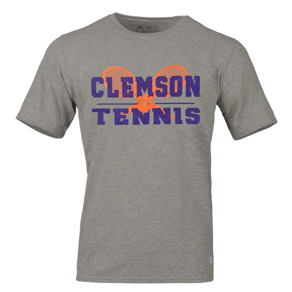 Clemson Russell Tennis Tee - MD GREY