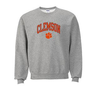 Clemson Russell Youth Classic Crewneck - MD GREY