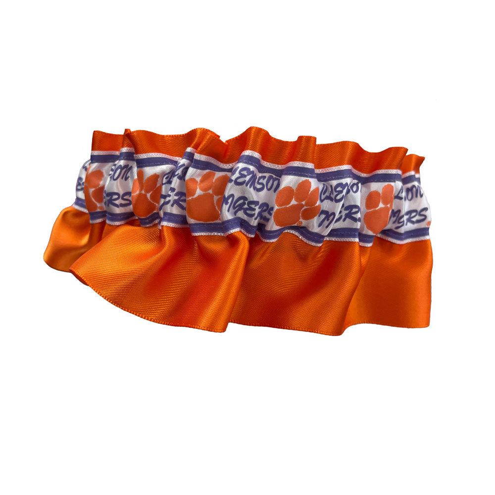 Clemson Satin Garter
