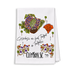 Clemson Saturdays Tea Towel