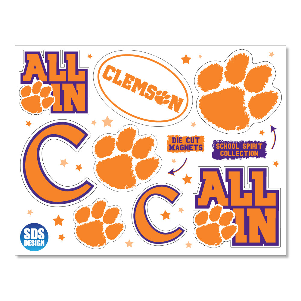 Clemson School Spirit Magnet Pack